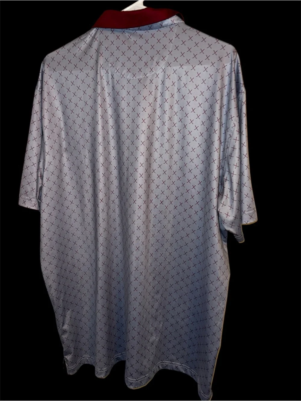 Magellan Golf Men's 2XL Maroon Collar Gray Polo